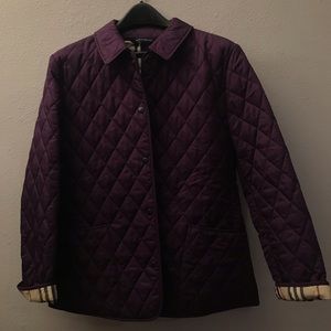 Burberry diamond quilted jacket purple medium